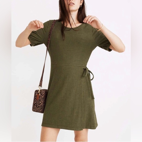 Madewell Forest Green Mini Dress - Picture 2 of 11